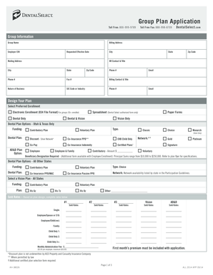 DentalSelect Group Plan Application