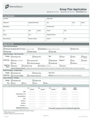 DentalSelect Group Plan Application