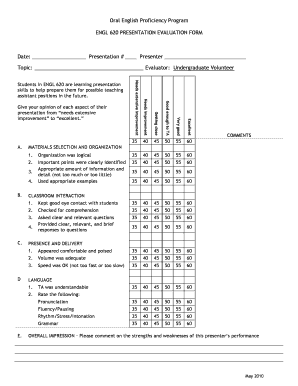 Poster evaluation examples - Oral English Proficiency Program - purdue