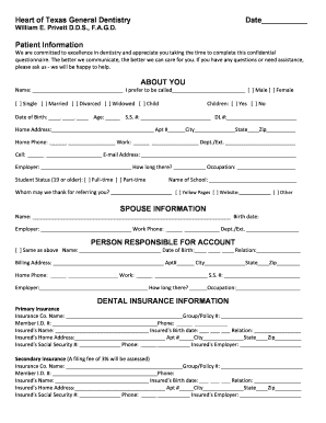 Patient Information Form