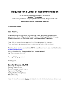 Reference letter to whom it may concern - Request for a Letter of Recommendation - Mahidol University - grad mahidol ac