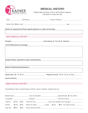 Medical History Form