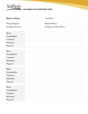 Medical History Form