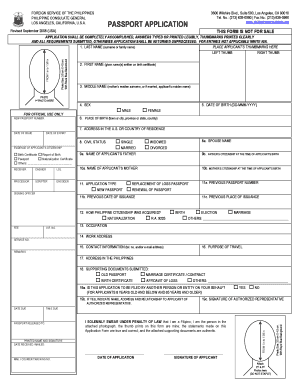 Philippine Passport Application Form