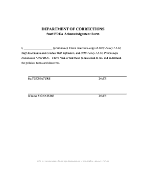 Acknowledgement form for entertainment