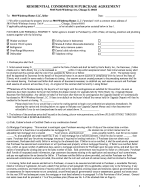 Residential Condominium Purchase Agreement