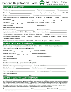 Patient Registration Form