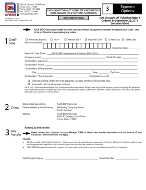 PACK EXPO International Payment Form