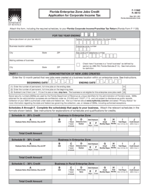 Florida Enterprise Zone Jobs Credit Form F-1156Z