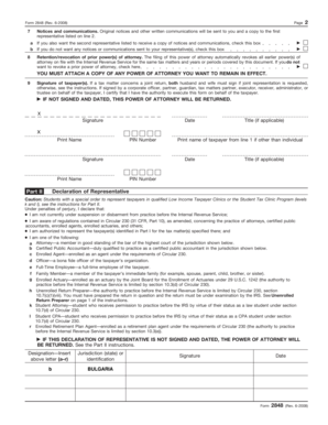 IRS Form 2848 Power of Attorney