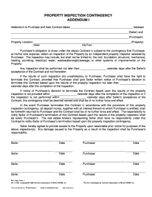 Property Inspection Contingency Addendum