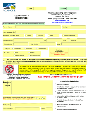 Electrical Permit Application