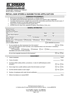 Retail Gun Store & Gunsmithing Application