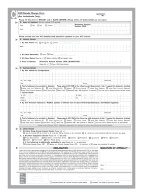 KYC Details Change Form Application