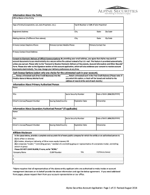 Corporate Account Application Form