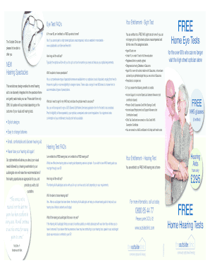NHS Home Eye Test Entitlement Form