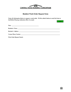 Resident Work Order Request Form - Central Texas Housing ... - centexhousing