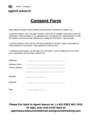 Tenant Reference Consent Form