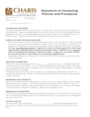 Charis Counseling Center Privacy Notice and Consent Forms