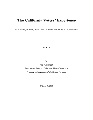 The California Voters' Experience - California Voter Foundation - calvoter