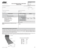 California Vehicle Code Book Order Form