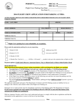 Flight Crew Parking Application