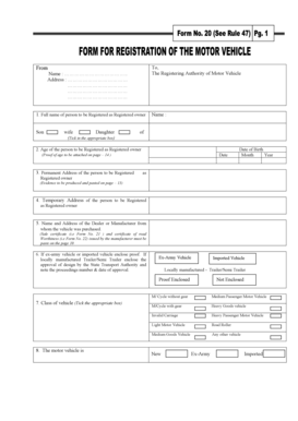 Vehicle Registration Form