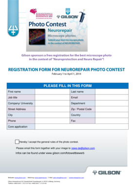 Photo Contest Application Form