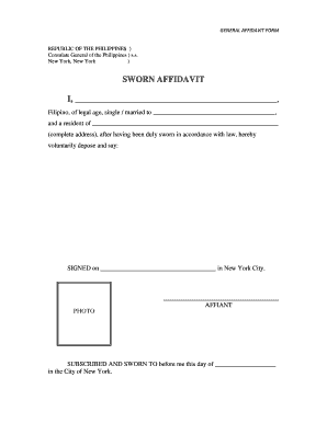 General Affidavit Form