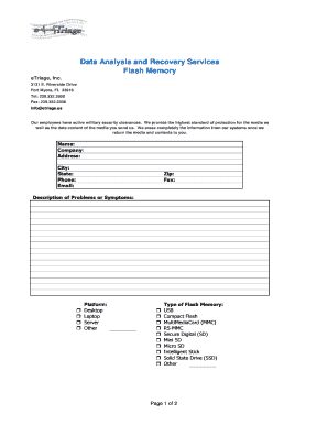 Data Analysis and Recovery Services Flash Memory - CD Rom Inc