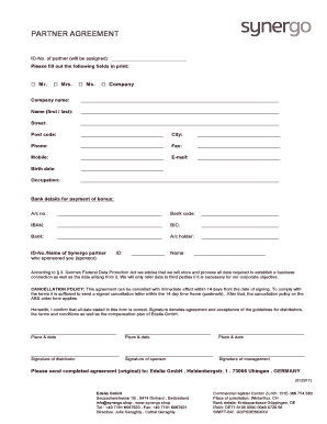 Partner agreement - Synergo Shop