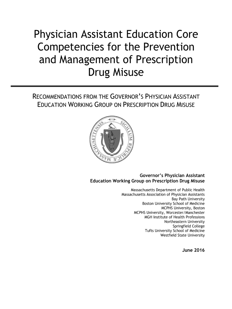 Fillable Online Physician Assistant Education Core Competencies for the Fax Email Print