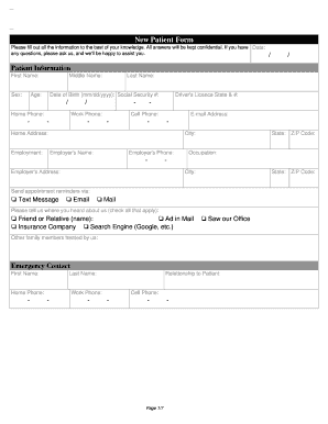 New Patient Forms. New Patient Forms