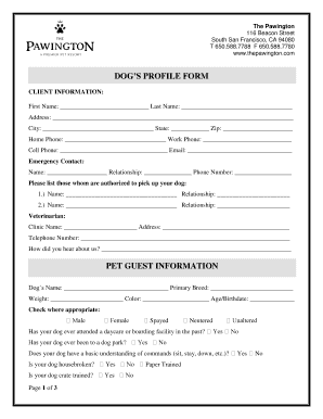 Fillable Online Sample Boarding Contract Fax Email Print - pdfFiller