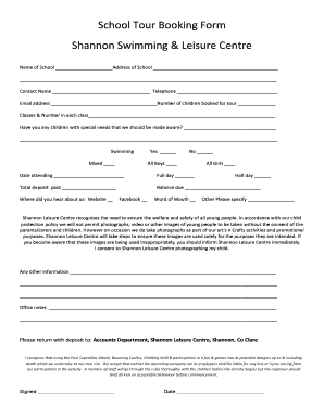 School Tour Booking Form