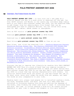 pals pretest answers 2022 pdf