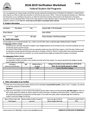 which requires our office to collect documentation to verify the accuracy of your FAFSA