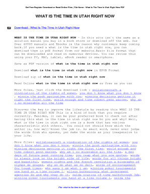 Fillable Online What Is The Time In Utah Right Now - BTN Big10K Fax