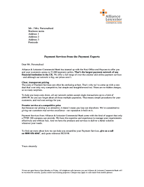 A&amp;L CB sales letter - Copy House