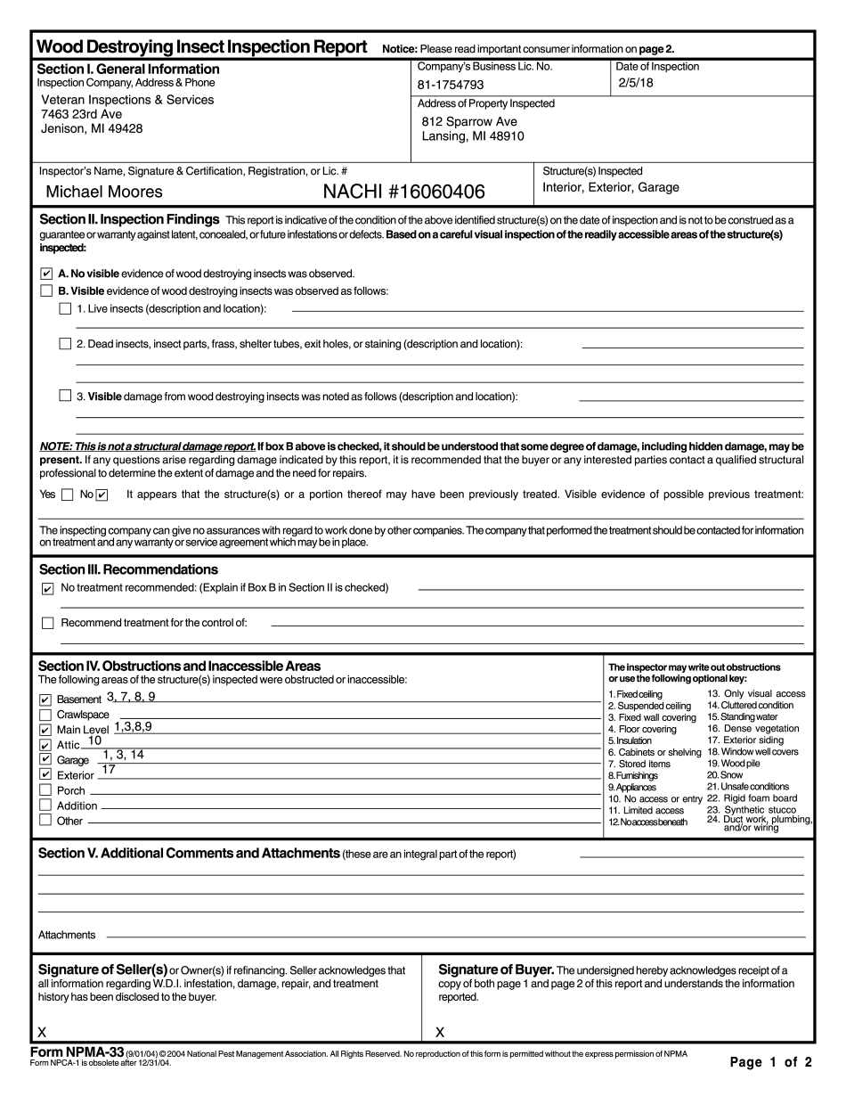 Form Npma 33 Pdf The Basics