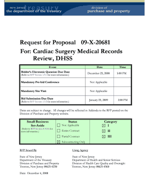 Cardiac Surgery Medical Records Review, DHSS