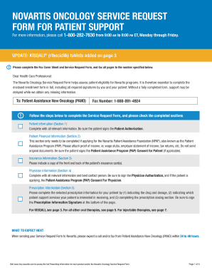 ONCOLOGY SERVICE REQUEST