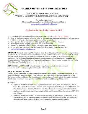 Angela L. Davis Henry Educational Enrichment Scholarship