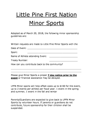 Little Pine First Nation Minor Sports