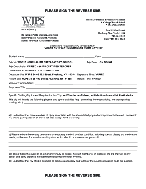 Generic Trip Slip 18-19