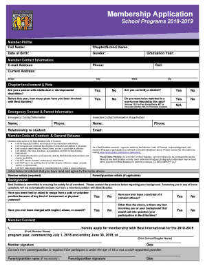 Membership Application Packet - Best Buddies