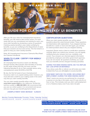 Guide for claiming weekly Unemployment Insurance benefits