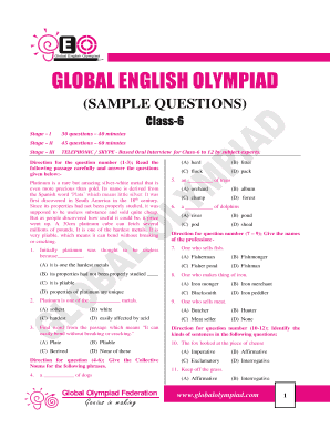 global olympiad federation