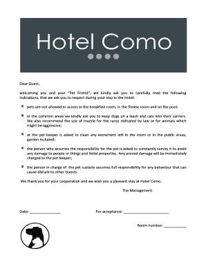 Gentile cliente - Hotel Como