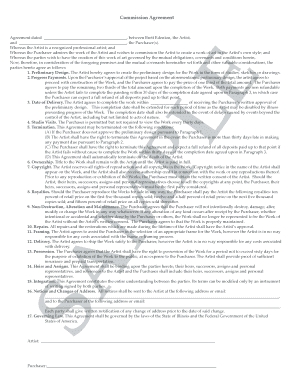 Commission Agreement - edenton studios